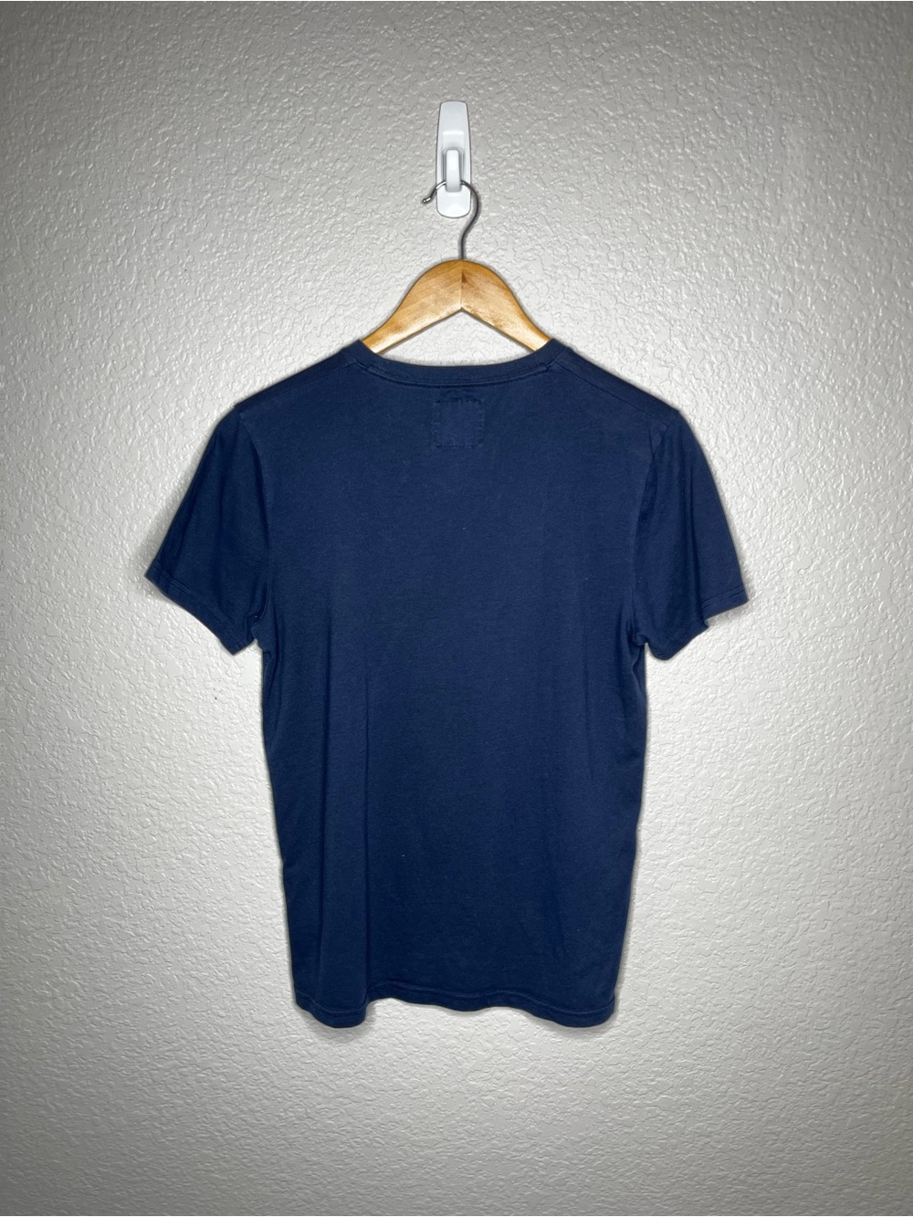 Abercrombie & Fitch Soft A&F Navy Logo T Shirt XS Y2K Preppy Blue OVERSIZED - Picture 7 of 7